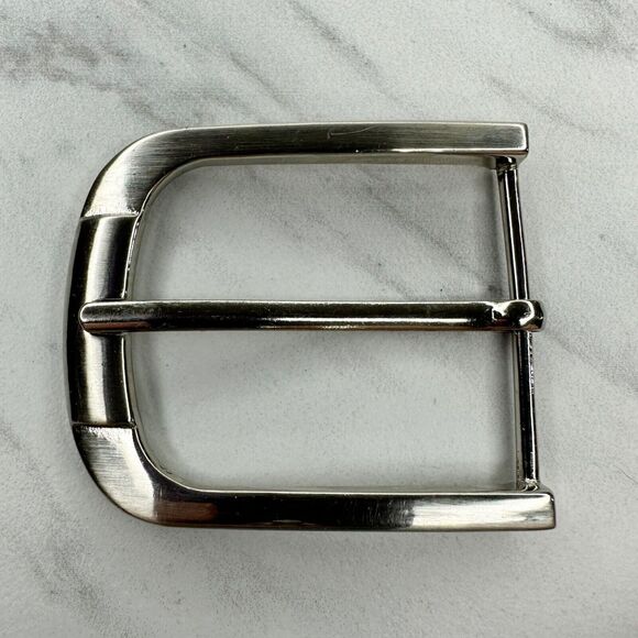 Silver Tone Simple Basic Belt Buckle - Picture 1 of 14